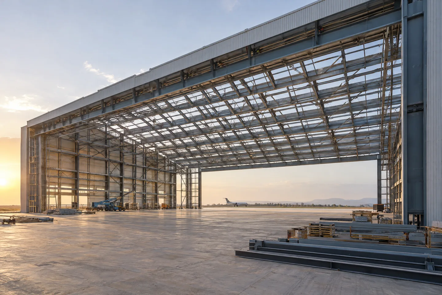Aircraft Hangars — illustrative concept image, not a WASS project