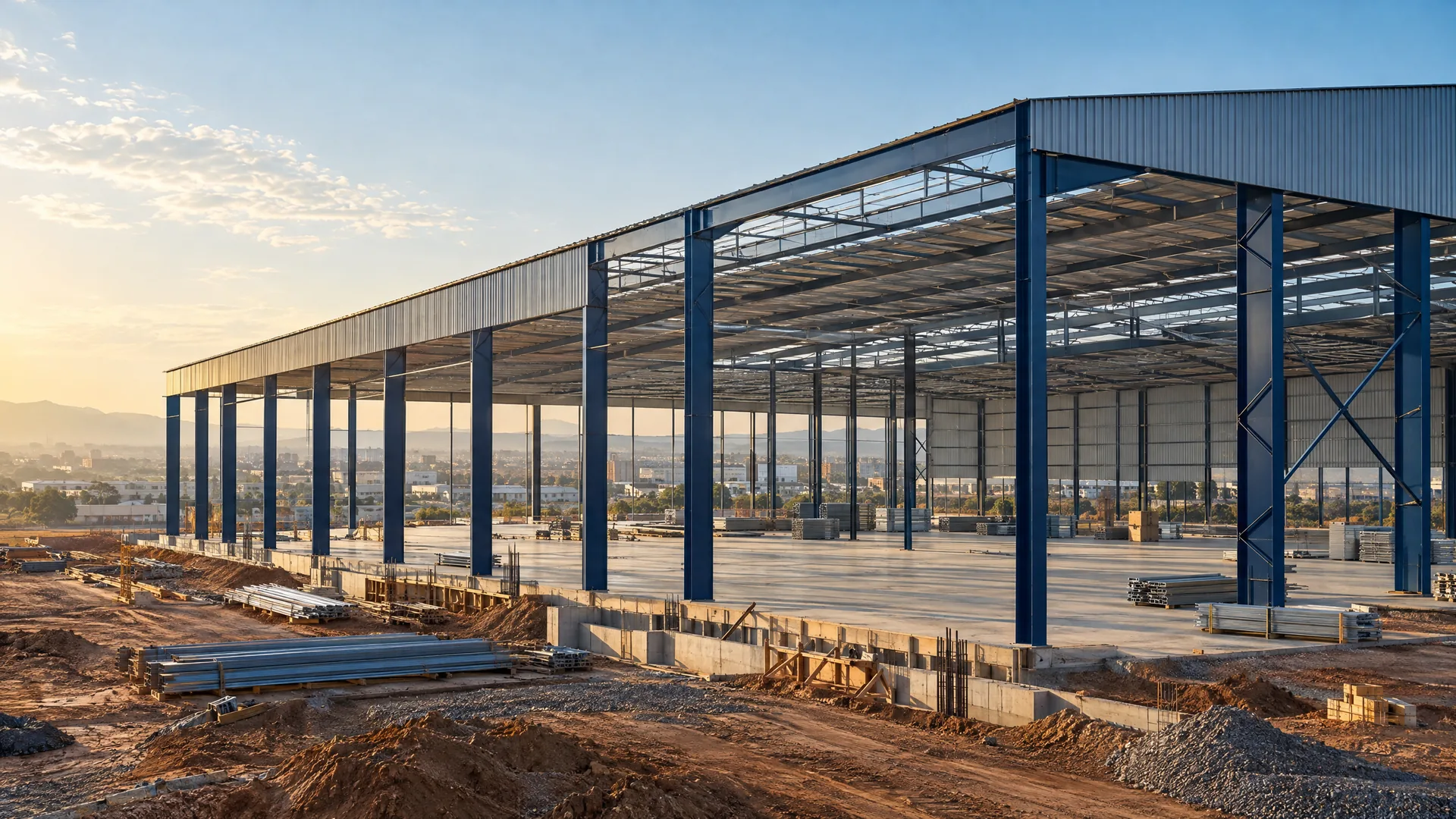 Custom Steel Structures — illustrative concept image, not a WASS project